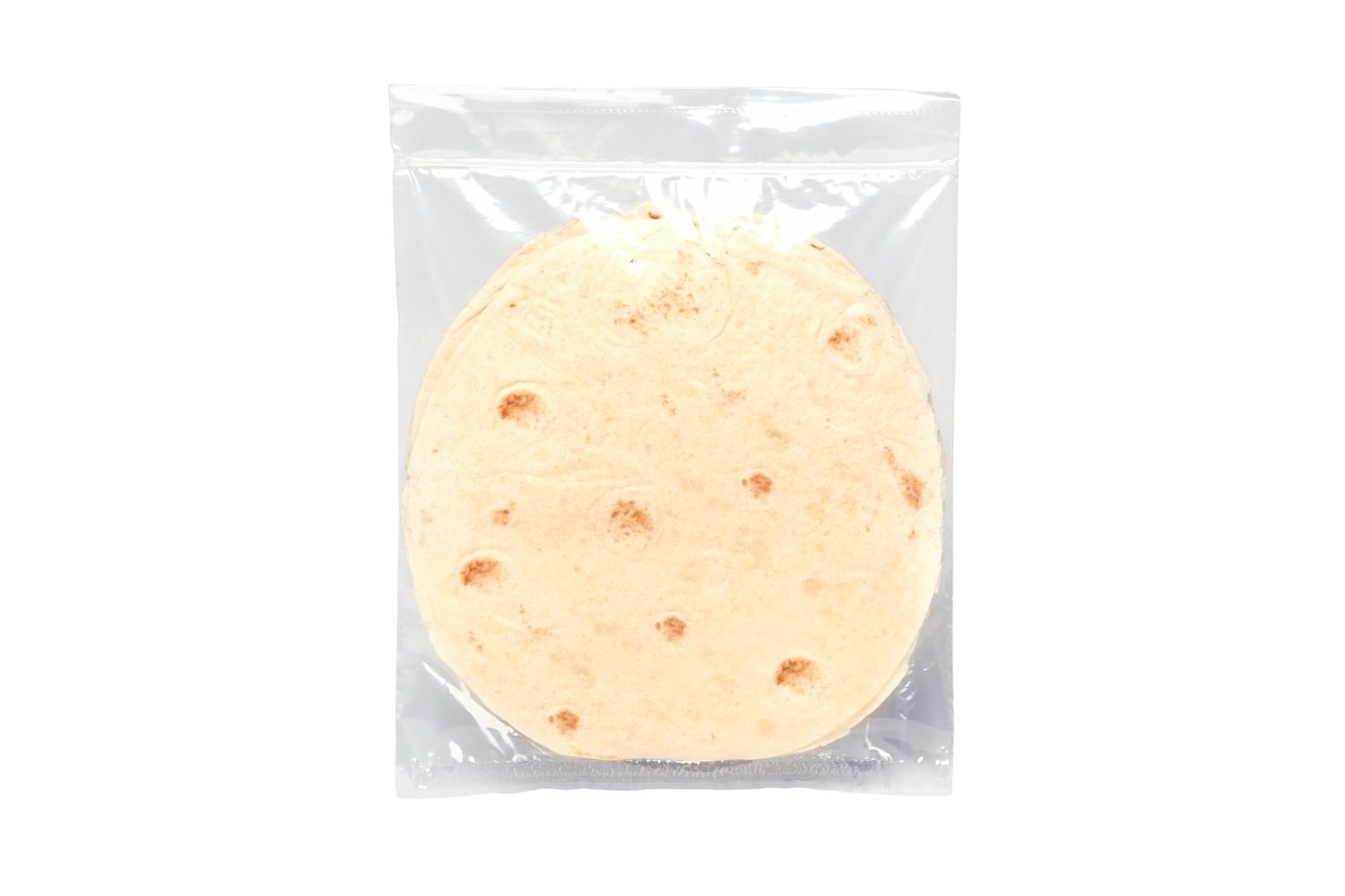 Vreckoged bread product