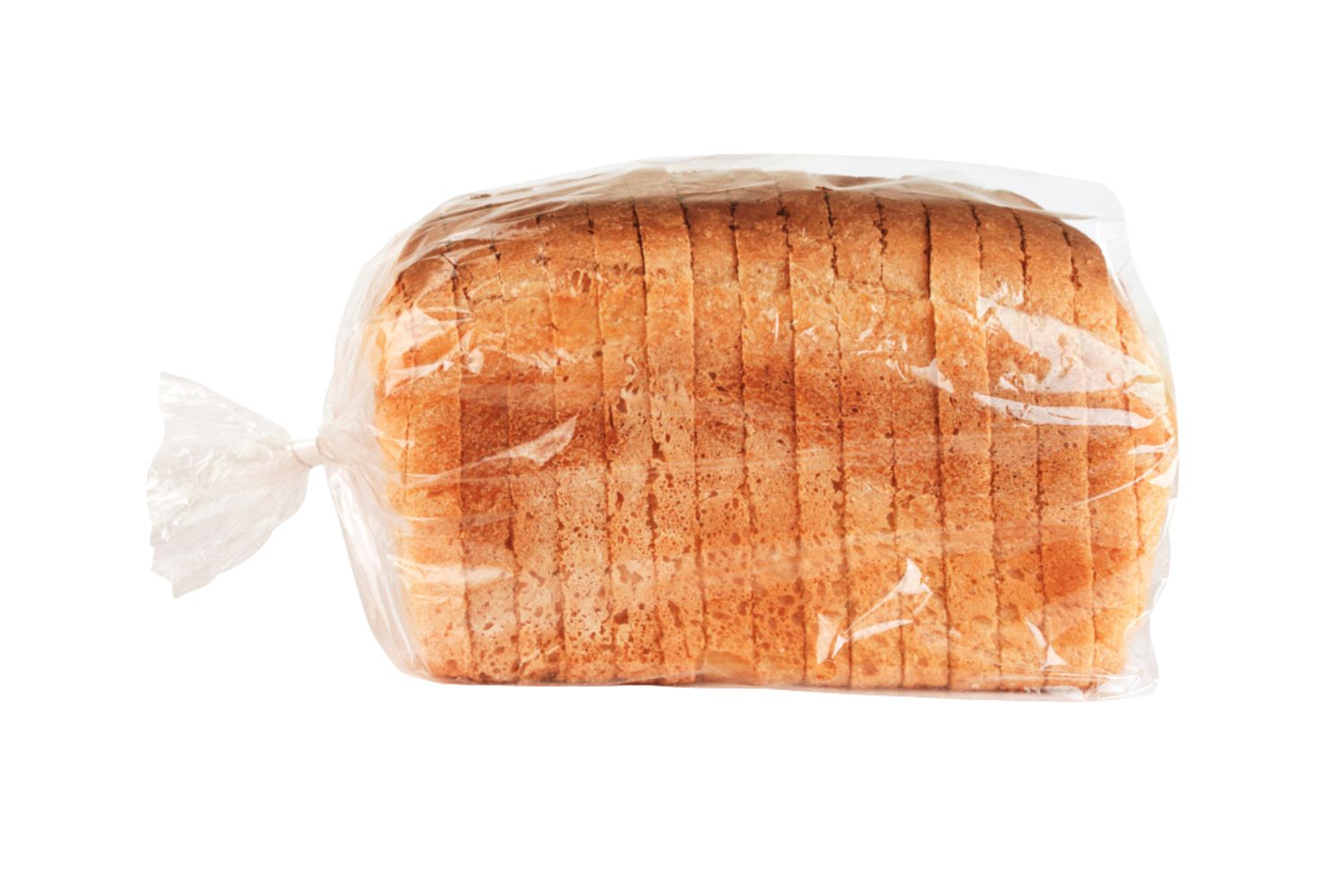 Vreckoged bread product